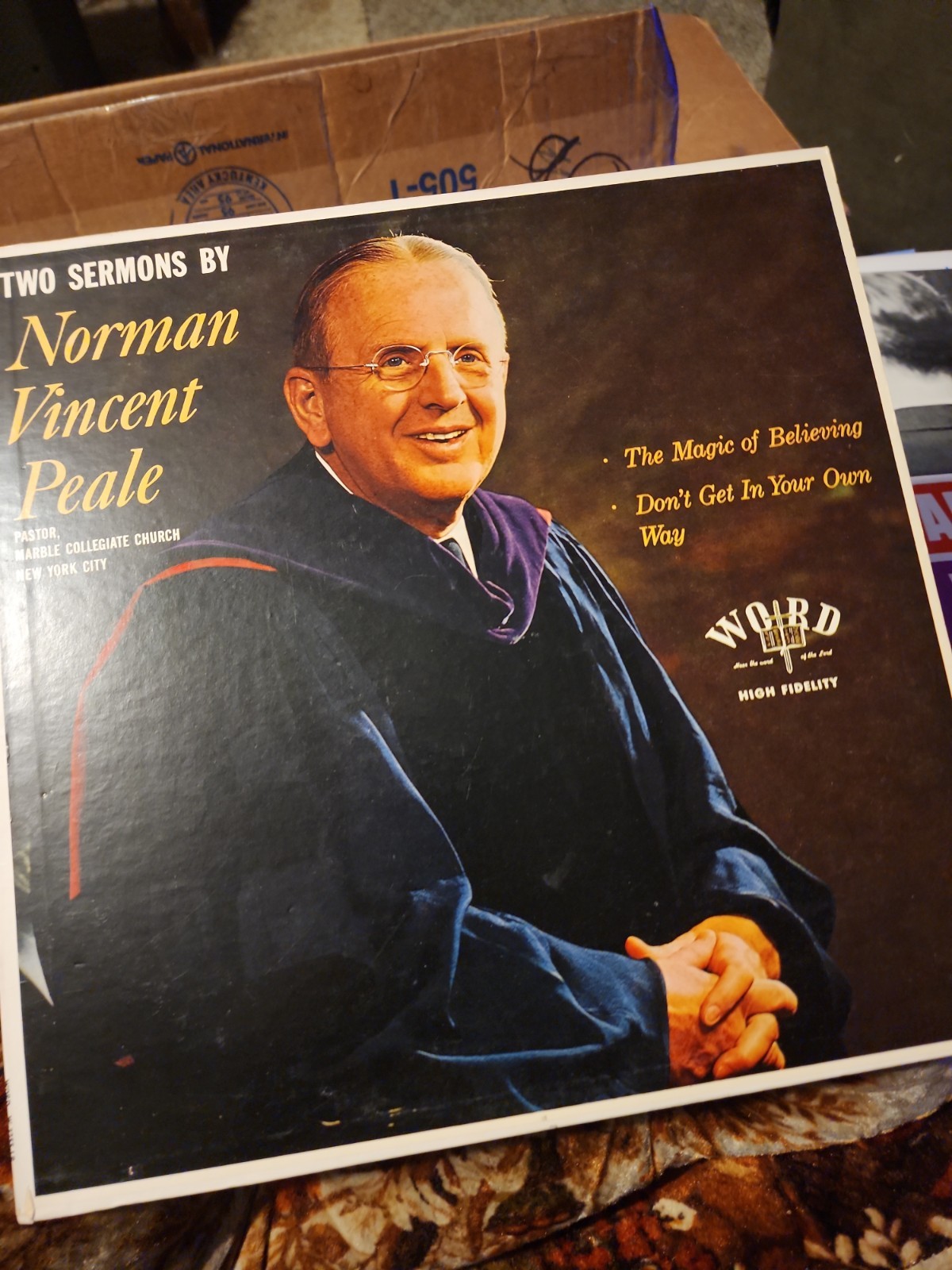 Two Sermons By Norman Vincent Peale LP Word