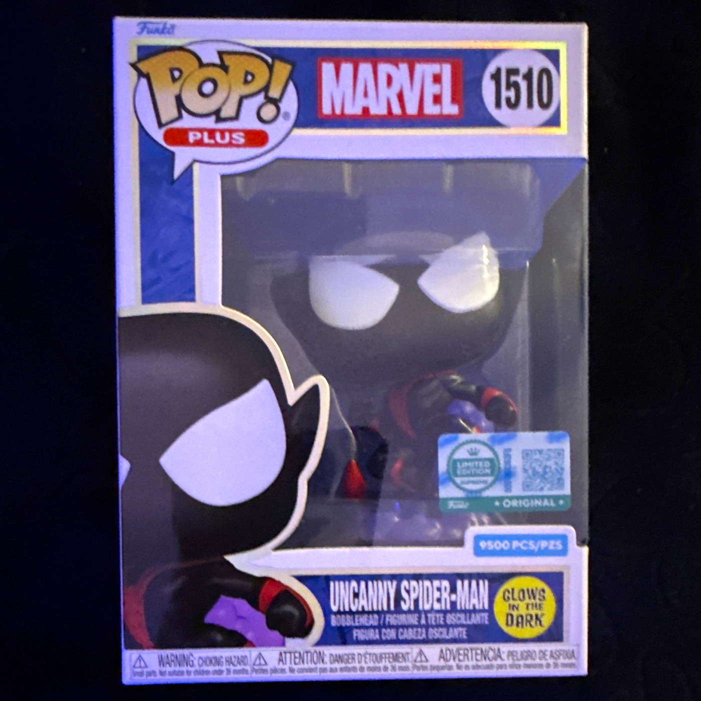 Funko Pop Plus Marvel Uncanny Spider-Man GITD Limited Bobblehead #1510