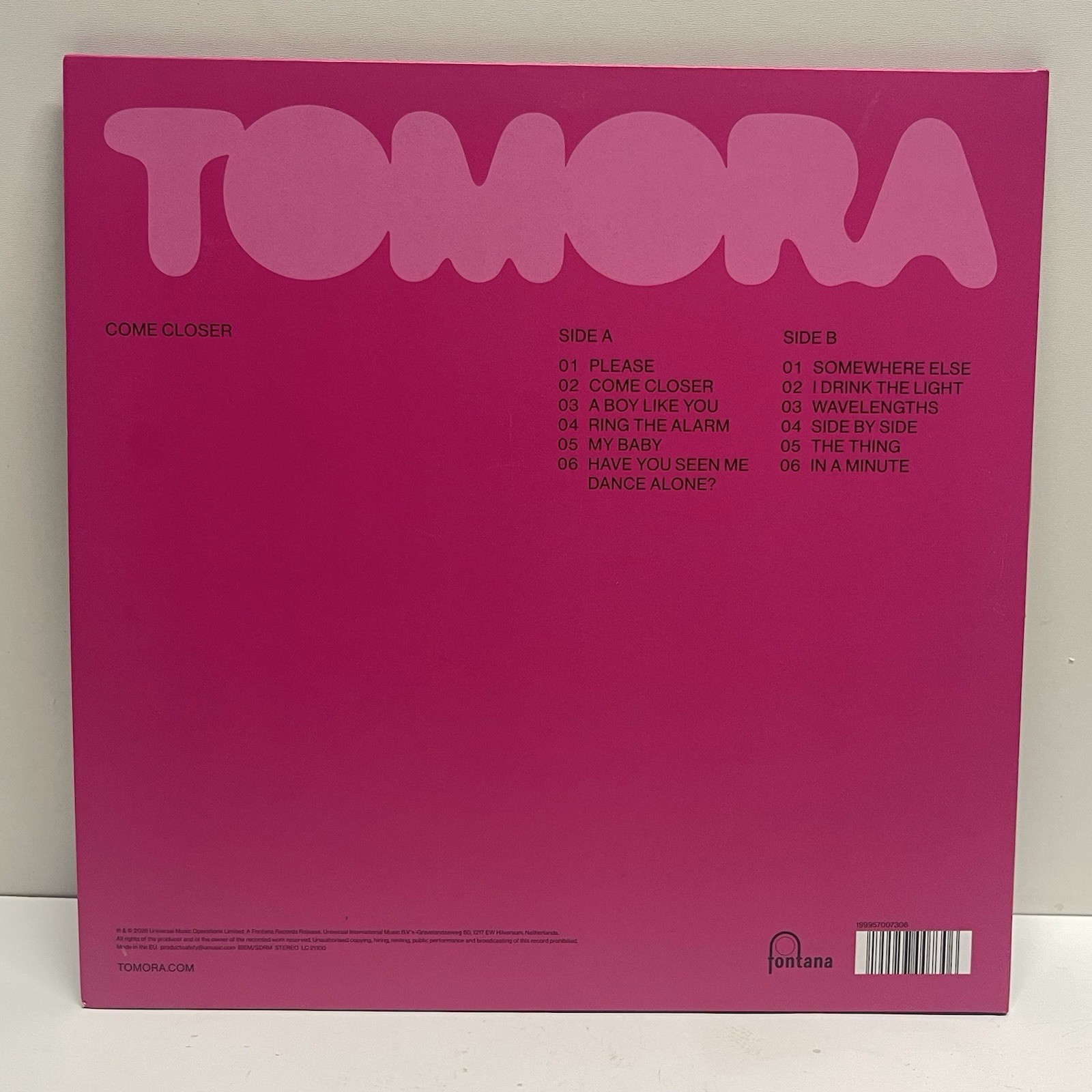 2026 Tomora - Come Closer - White Vinyl Record Electronic Trip Hop Electropop