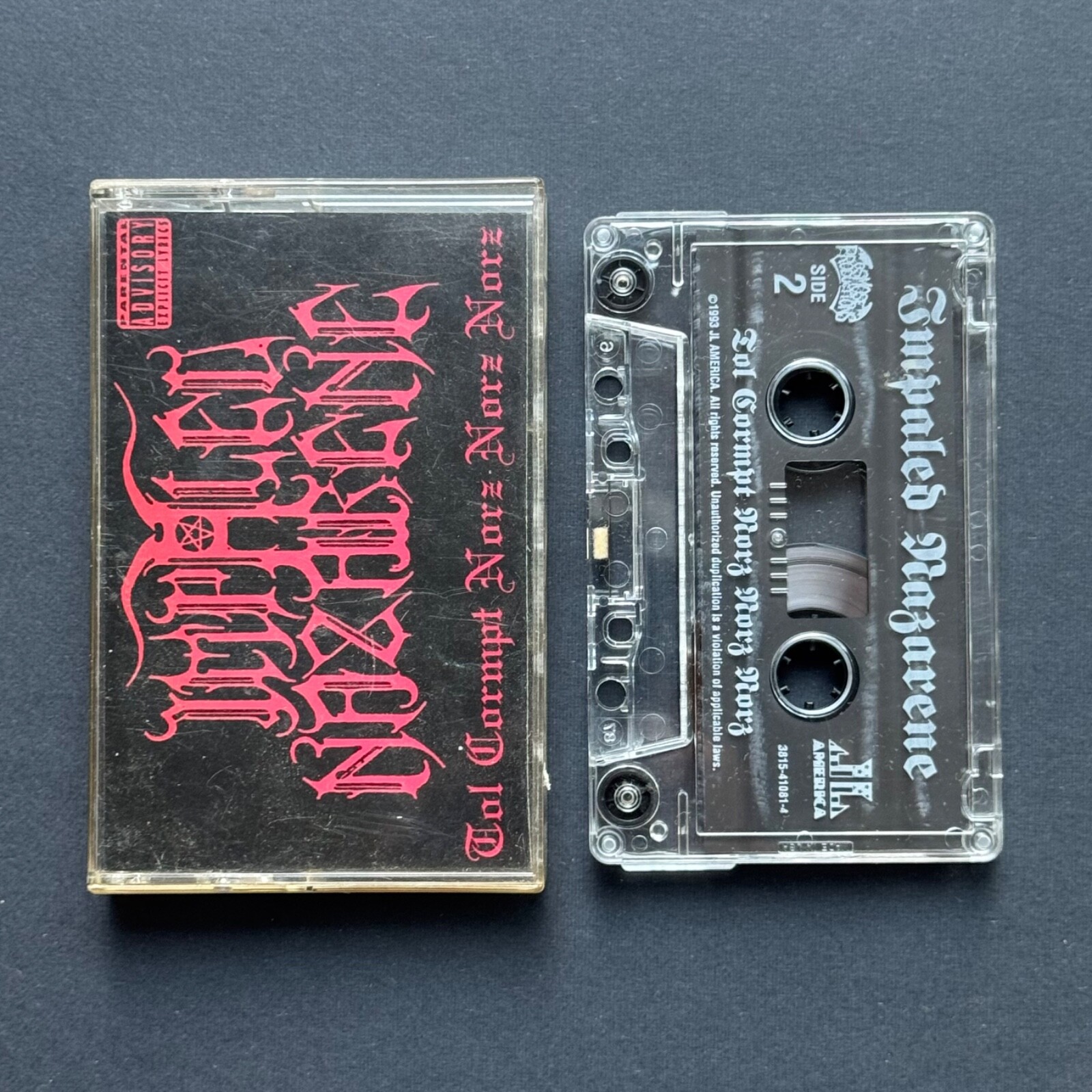 Impaled Nazarene Tol Cormpt Norz Norz Norz cassette 1993 Osmose JL America tape