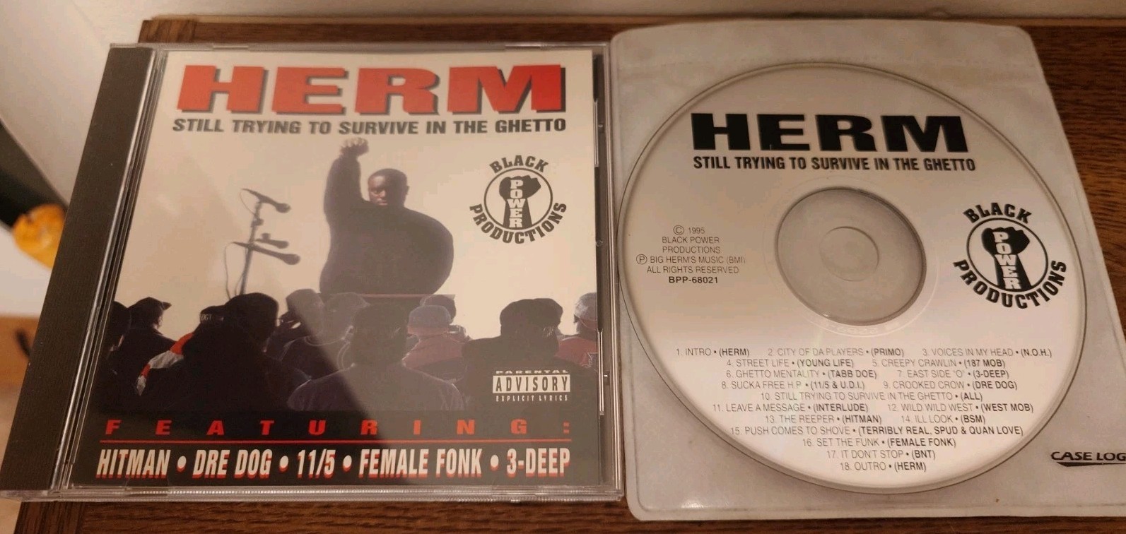 Herm - Still Trying to Survive in the Ghetto (CD, 1995) Black Power Productions 