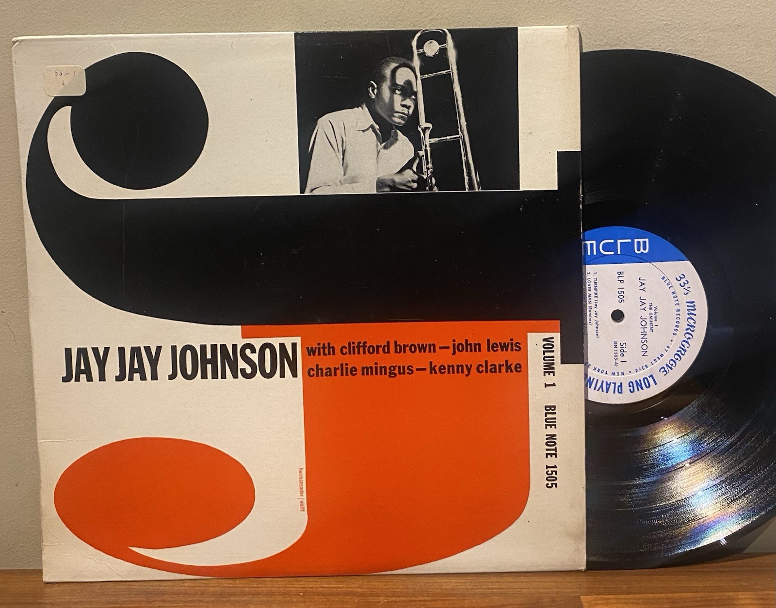 The Eminent Jay Jay Johnson Volume 1  1955  Blue Note  BLP 1505  47 W 63rd VG+