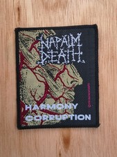 Vintage 1991 Licensed NAPALM DEATH Harmony Corruption Patch Deadstock Earache picture
