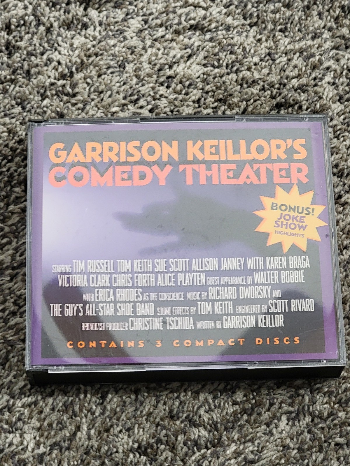 Garrison Keillor Comedy Theater 3 CD Set More Songs Sketches Prairie Home Compan