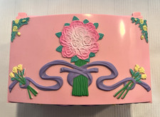 Vintage Oh No Inc Floral Ballerina Mirrored Music Box 1997 Tested Working picture
