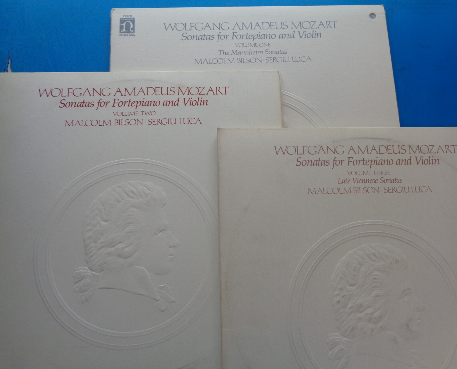Malcolm Bilson/Sergiu Luca MOZART Violin Sonatas Vol. 1- 3 - Nonesuch 6 LPs