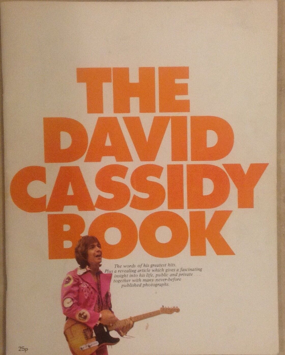 The David Cassidy Book rare UK publication photos and Lyrics