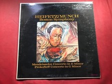 F3-36 HEIFETZ/MUNCH BOSTON SYMPHONY Mendelssohn Concerto In E ... RCA RED SEAL picture