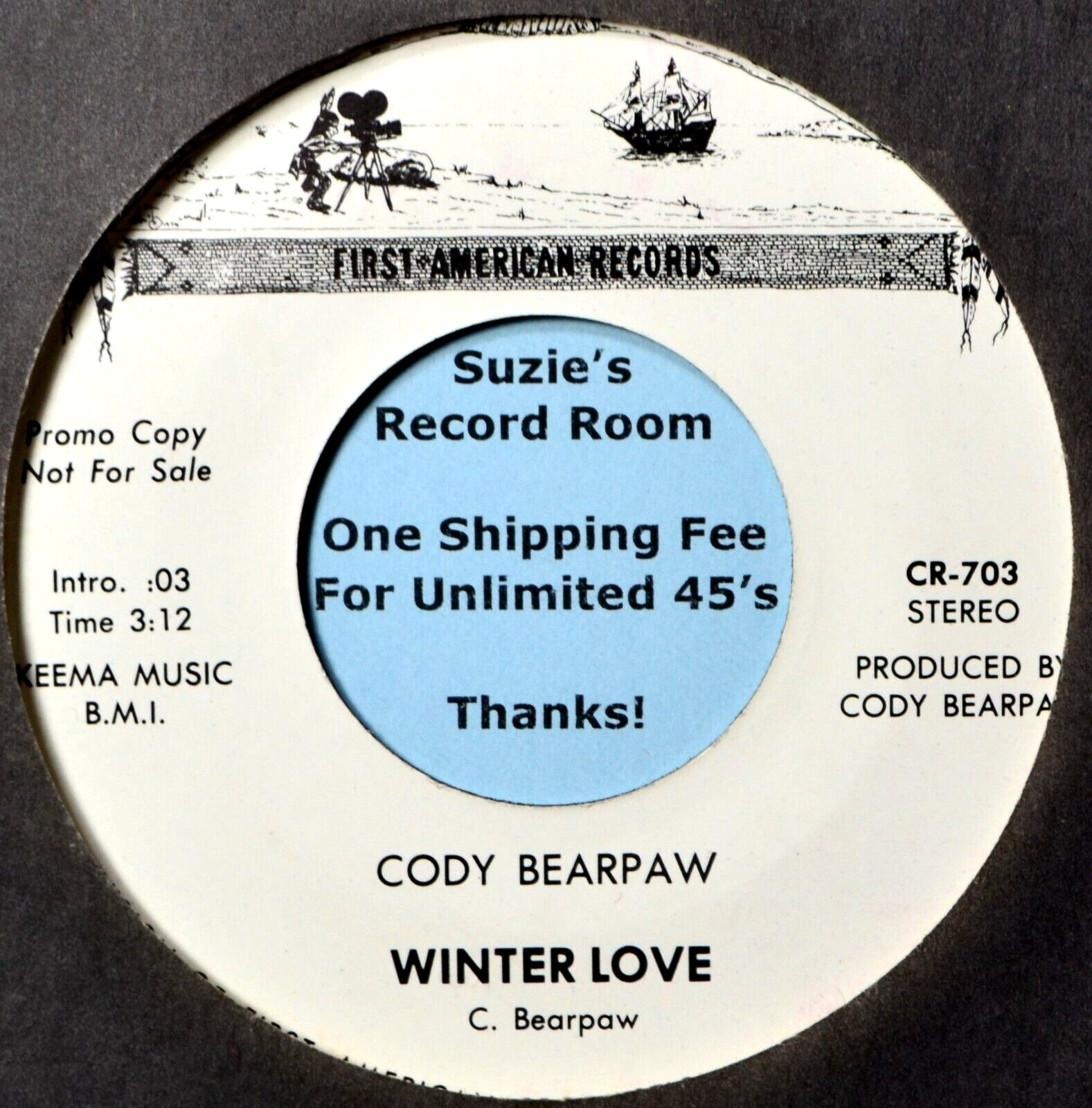 Cody Bearpaw Winter Love Country Western DJ EX-/VG+ 45 7
