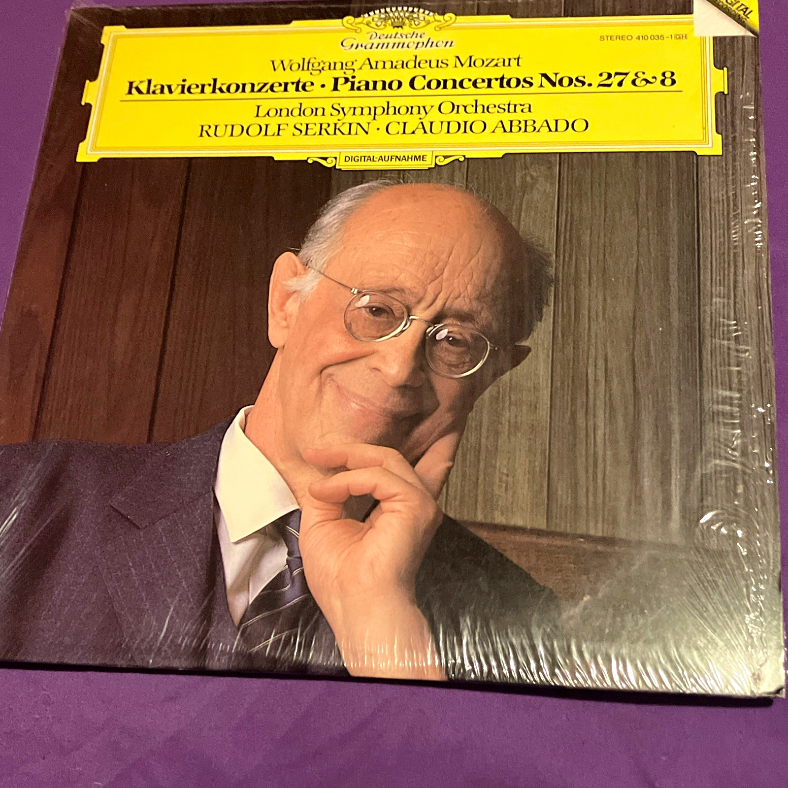 Deutsche Grammophon Mozart Piano Concertos 27 & 8 Serkin Abbado LP 1984