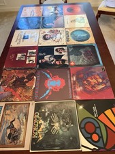 Vintage Rock Vinyl Lot 18 Albums 19 LPs Santana Kansas Yardbirds Humble Pie Prog picture