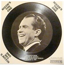 33 rpm record NEVER PLAYED: NIXON'S THE ONE - Nomination Acceptance AUG 8, 1968 picture
