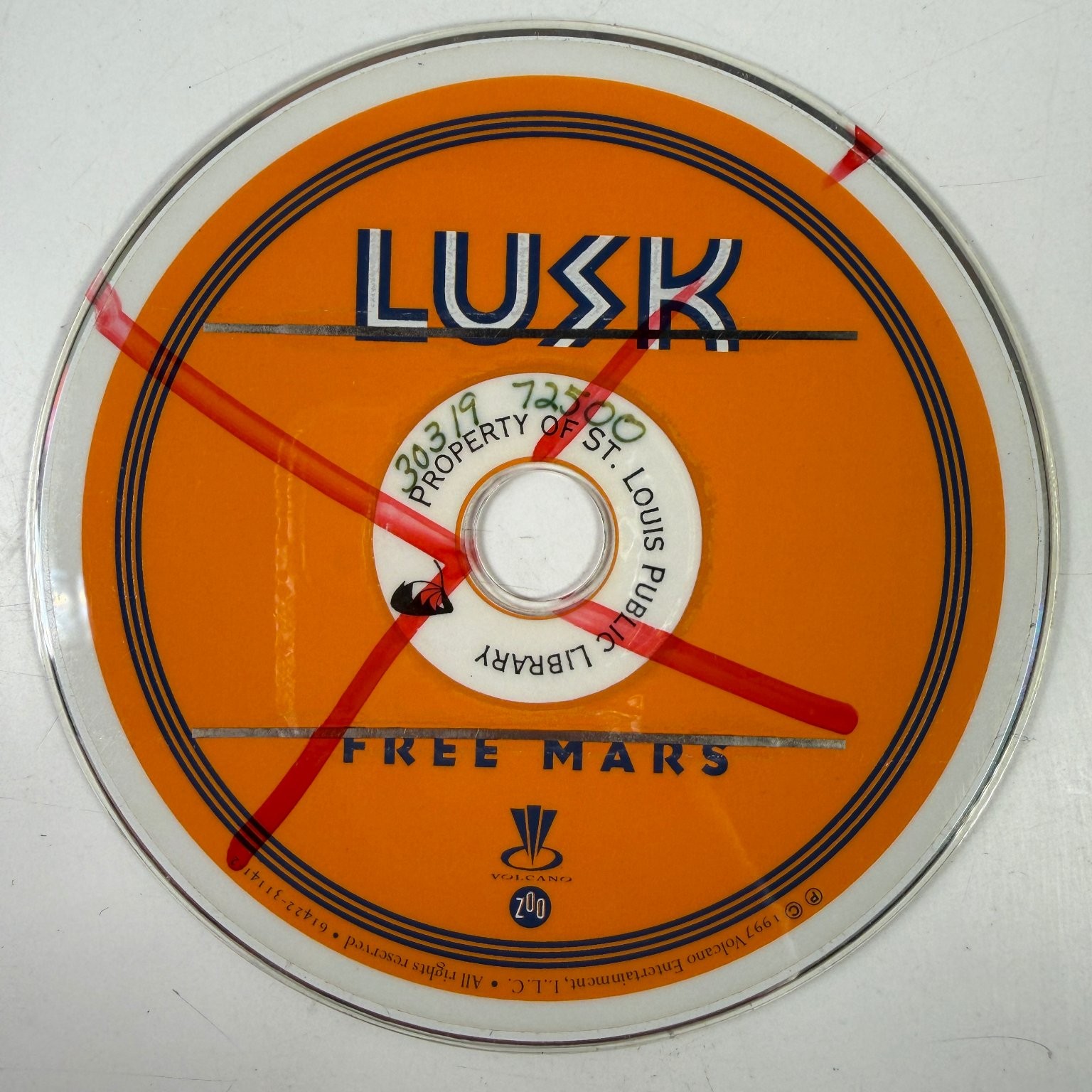 Lusk – Free Mars CD 1997 Psychedelic Alternative Rock Volcano Zoo