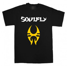 Vintage Soulfly Band Music Lover Cotton Black All Size Unisex Shirt CC457 picture