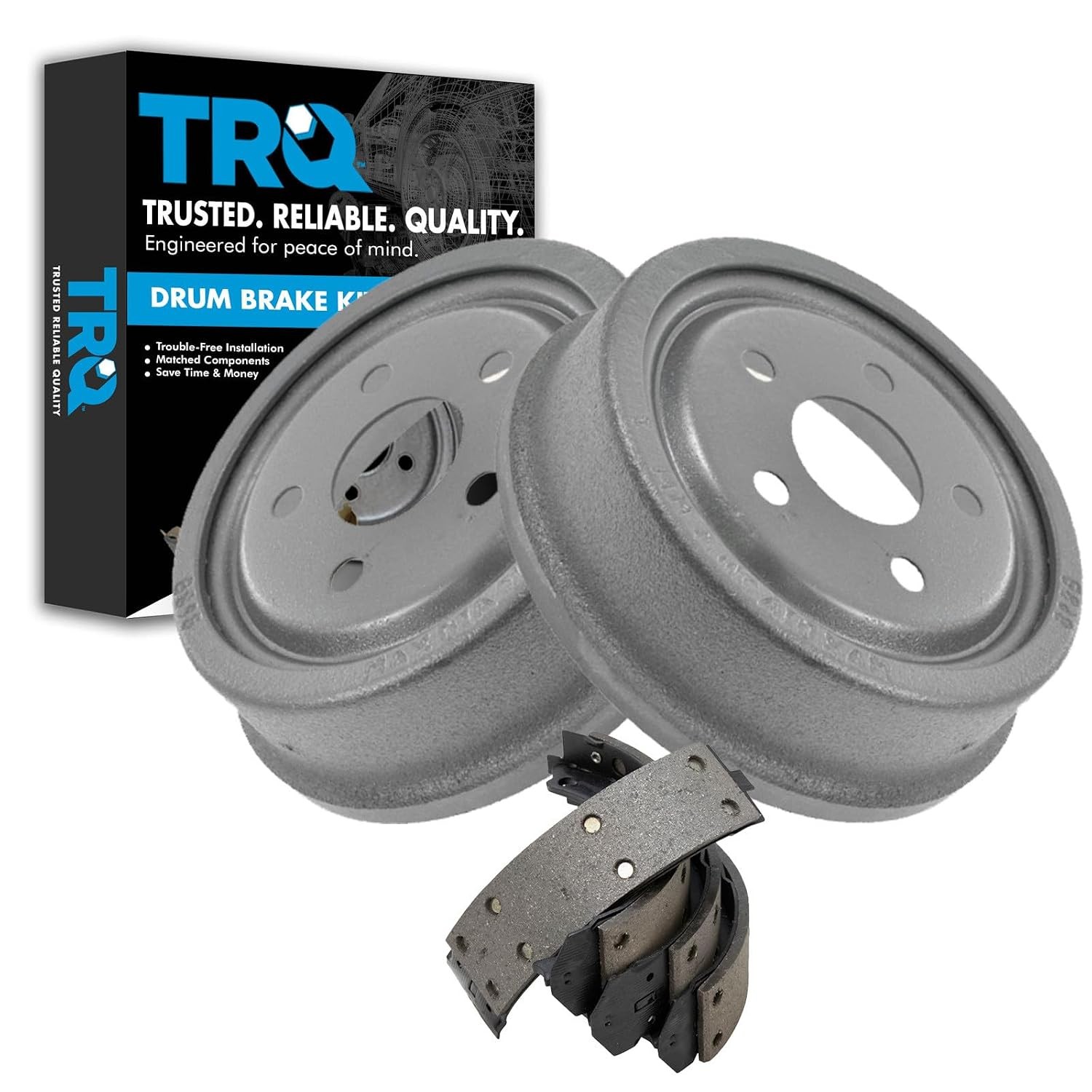 Rear Brake Drums & Shoes Kit Set BKA14130 Brake Drum Replacement Brake Shoe Kit