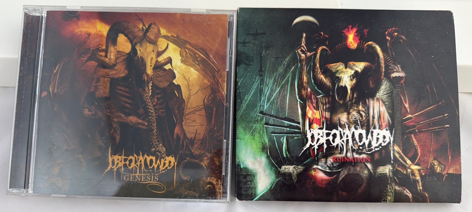 Job For A Cowboy-2 CD Lot-Genesis-Ruination-Metal Blade-rare-pre owned-VG+ cond.