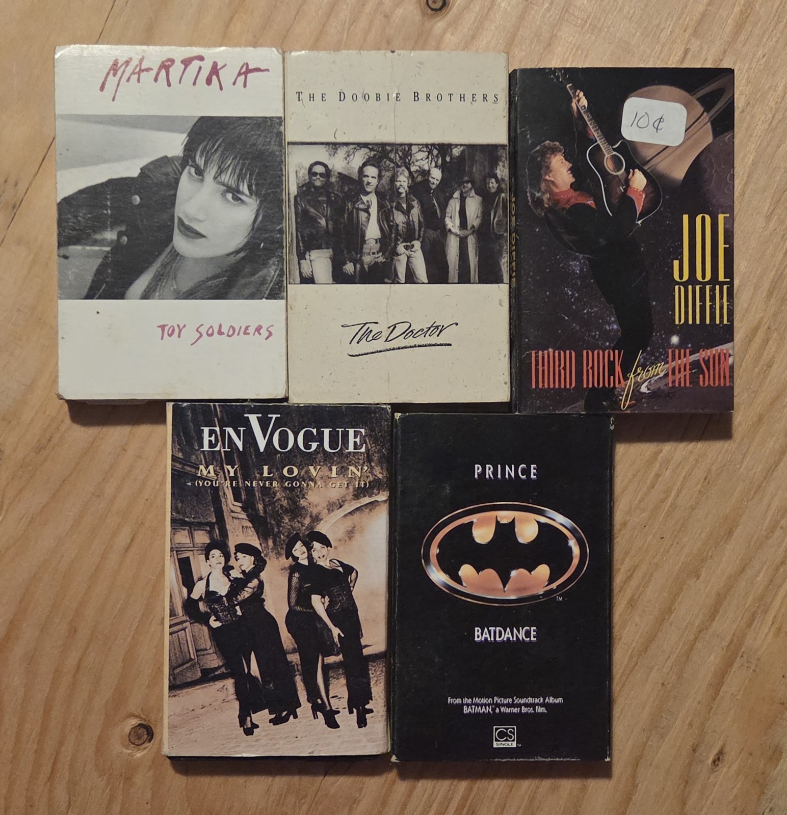 Vintage Cassette Singles Lot of 5 Prince En Vogue Martika Joe Diffie Doobie Bro