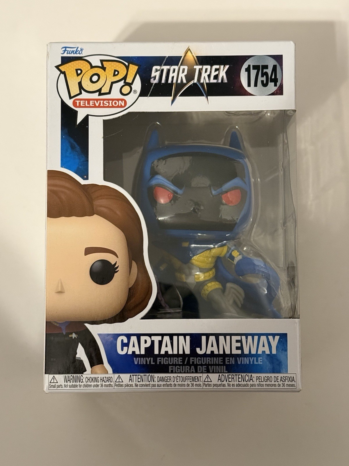 RARE Funko Pop Star Trek Janeway 1754 Box W/ Knightfall Batman 571 ERROR