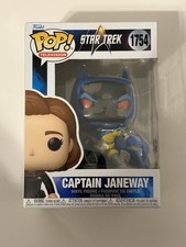 RARE Funko Pop Star Trek Janeway 1754 Box W/ Knightfall Batman 571 ERROR picture