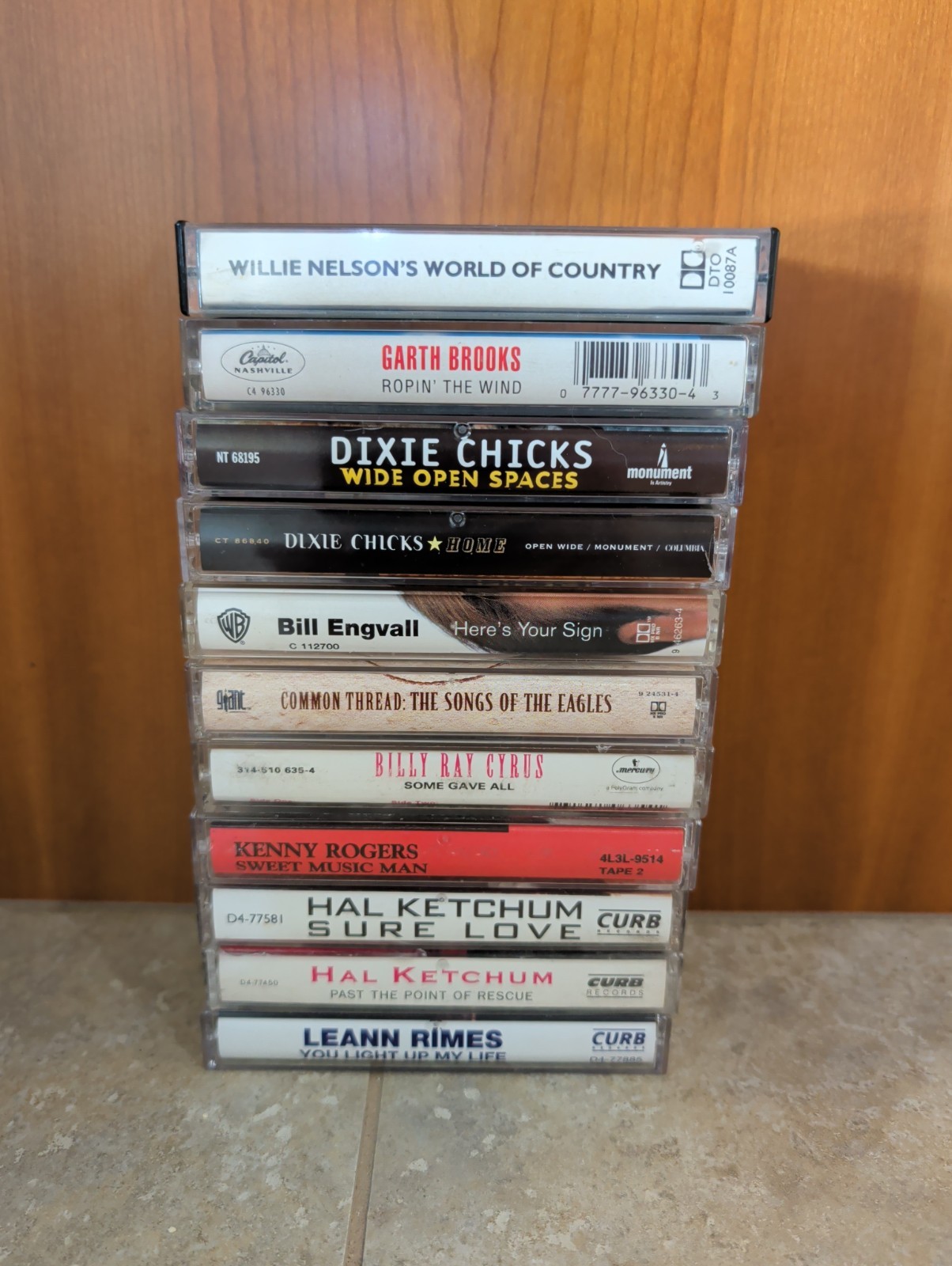 Vintage Country Cassette Tape Lot 12 Tape Garth Brooks Willie Nelson Cleaned