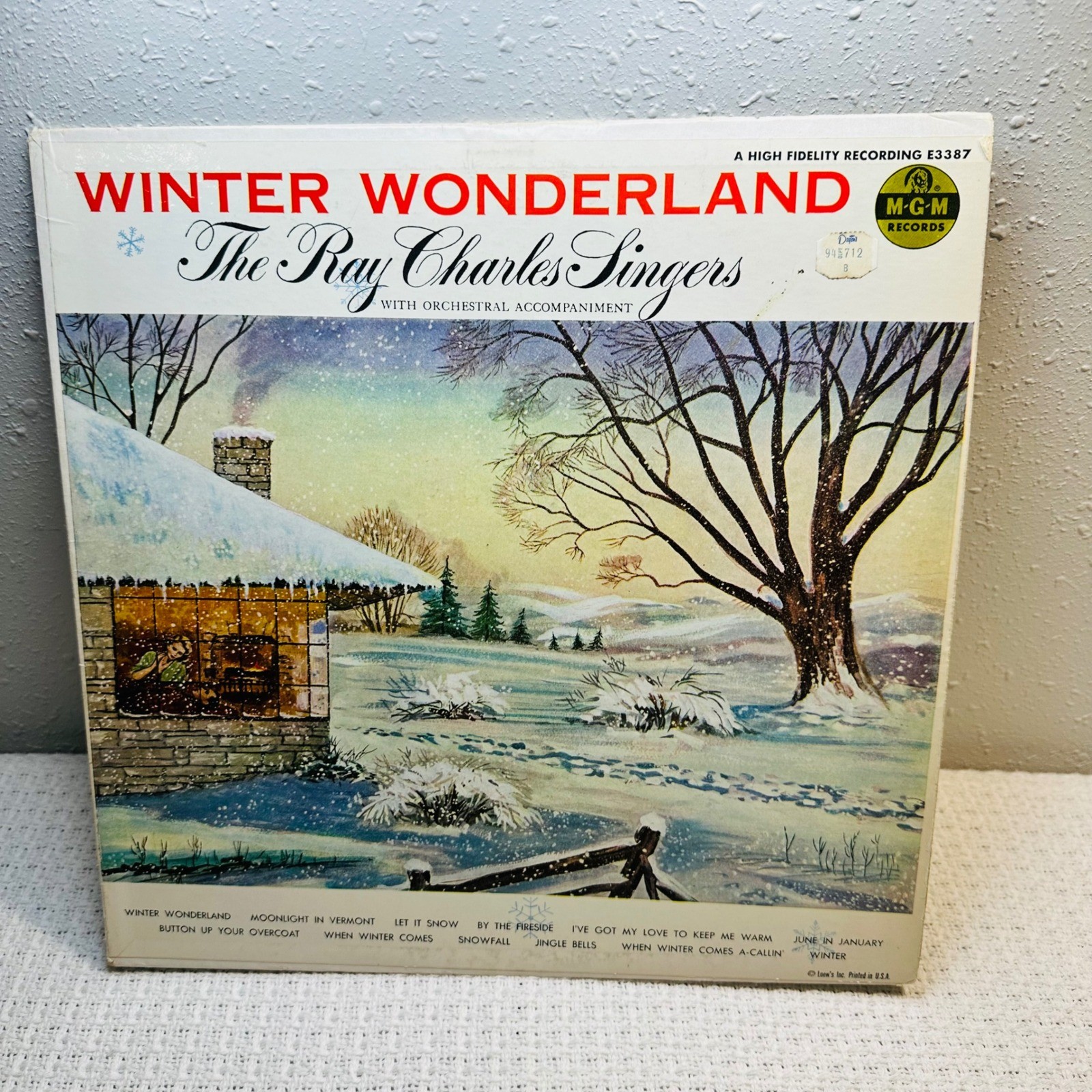 MGM Winter Wonderland Ray Charles Singers Vinyl LP E3387 Mono 12\