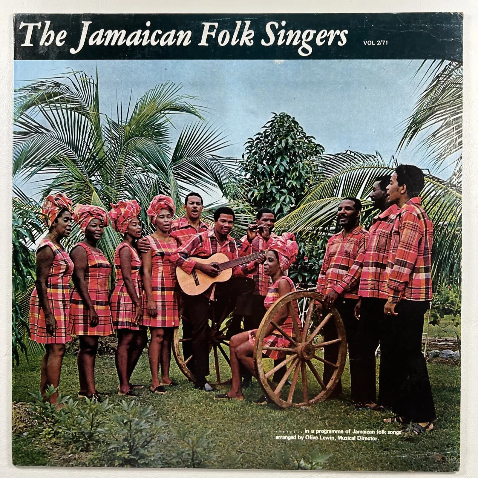 The Jamaican Folk Singers - VOL 2/71 LP (VG+) Jamaica