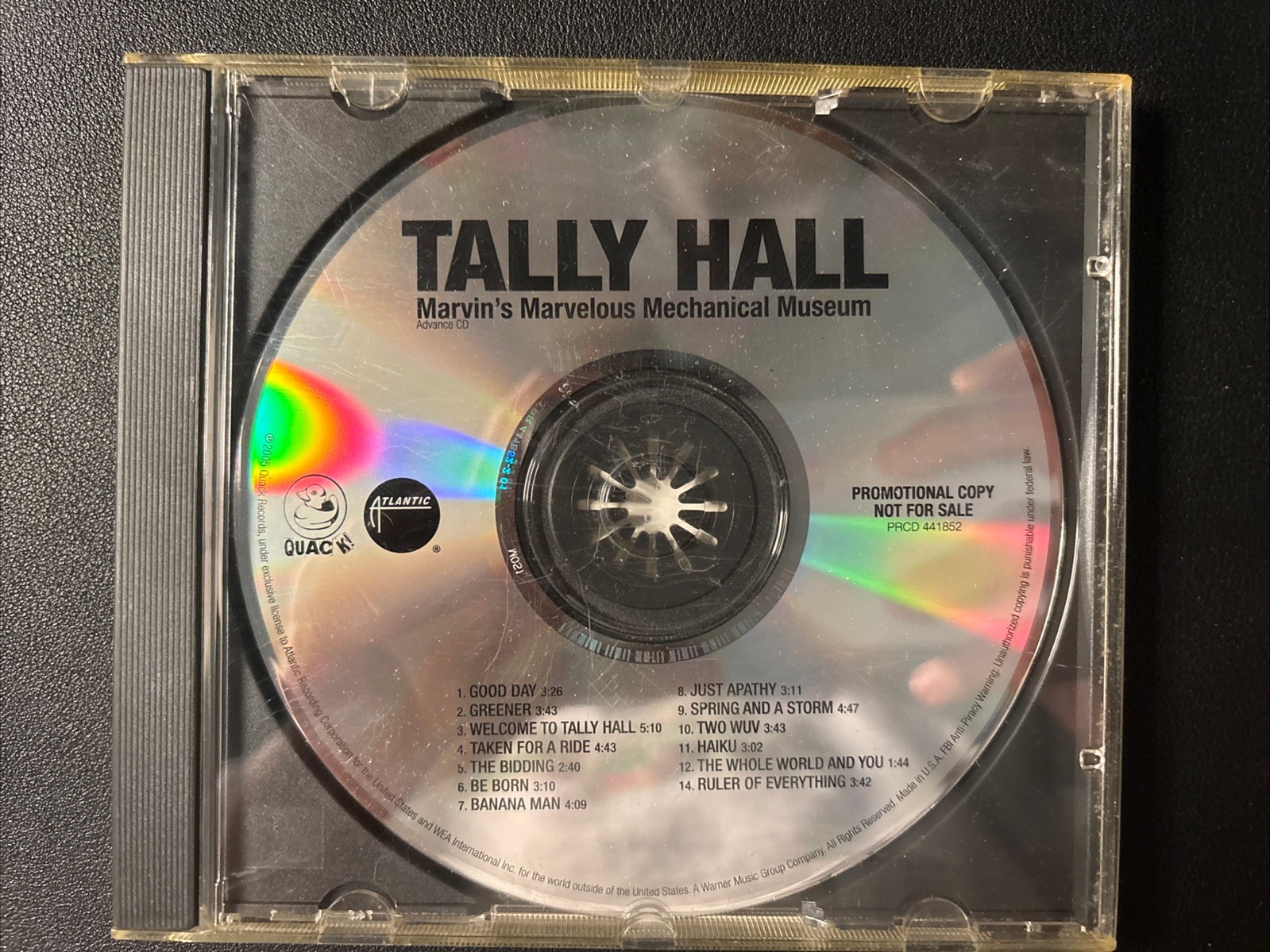 Rare Tally Hall 2008 Marvin’s Marvelous Mechanical Museum Promo Cd