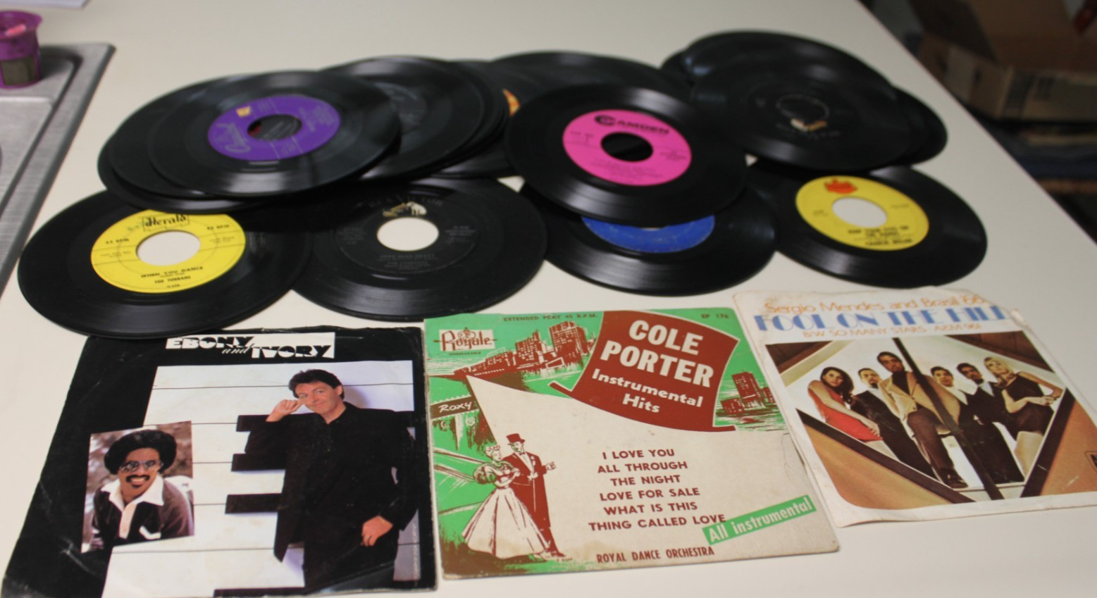 Vintage 45 RPM Vinyl Records Lot 1960\'s 70\'s