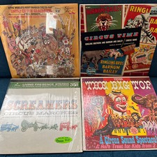 Lot of 4 Vintage Circus-related Vinyl LPs - Screamers, Big Top, Circus Time + 1 picture