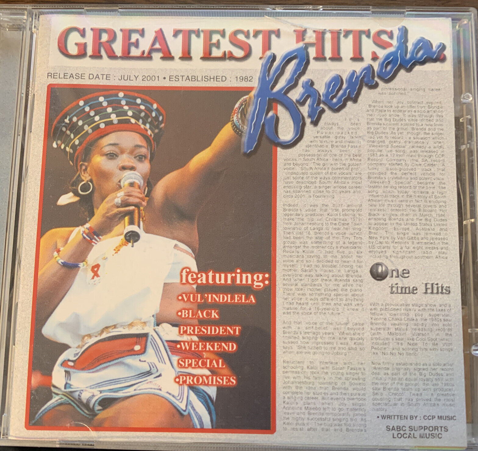 Brenda Fassie Mabrrr Greatest Hits CD Rare Langa Cape Town South Africa Pop