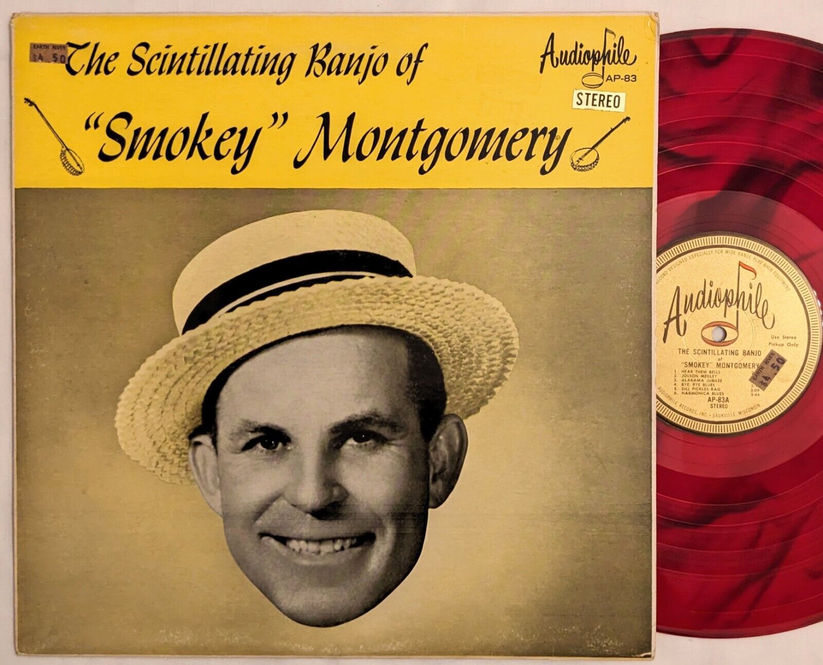 Smokey Montgomery SCINTILLATING BANJO Audiophile AP-83 Light Crust Doughboys LP