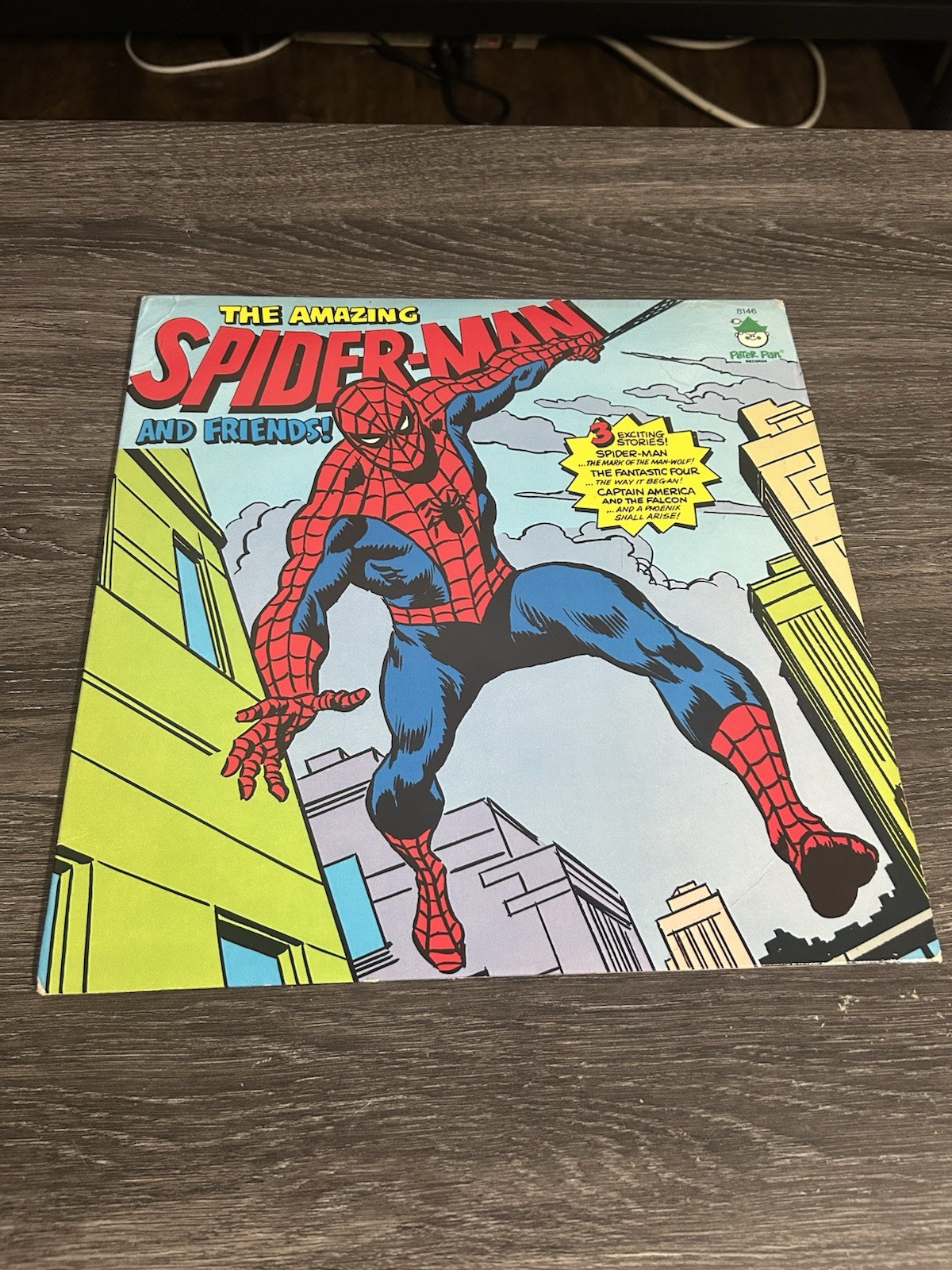 Vintage Marvel Comics Power Records LP 8146: Amazing Spider-Man and Friends 1974