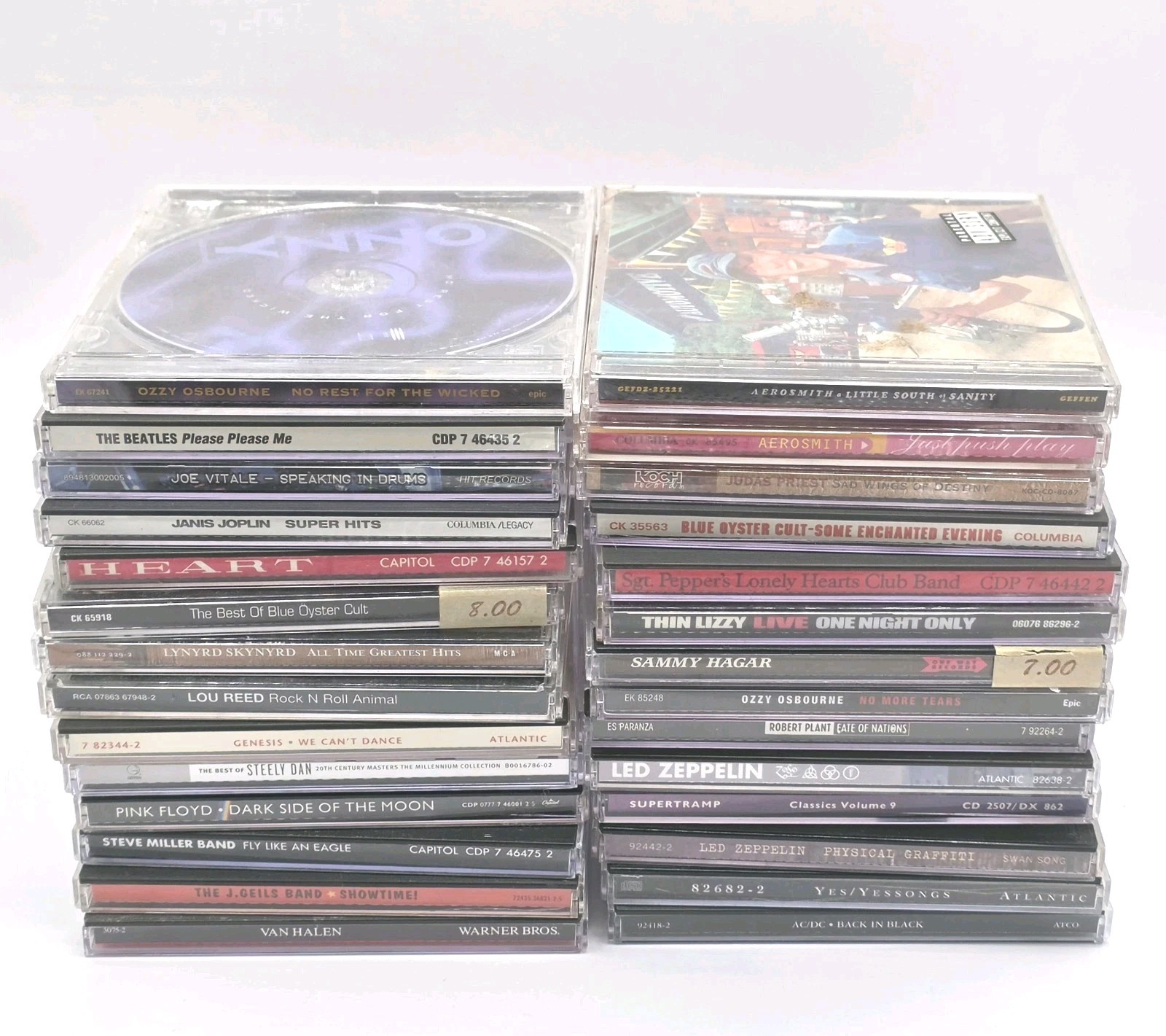 Classic Rock CD Lot of 28 - Beatles Led Zeppelin Pink Floyd Van Halen Ozzy AC/DC