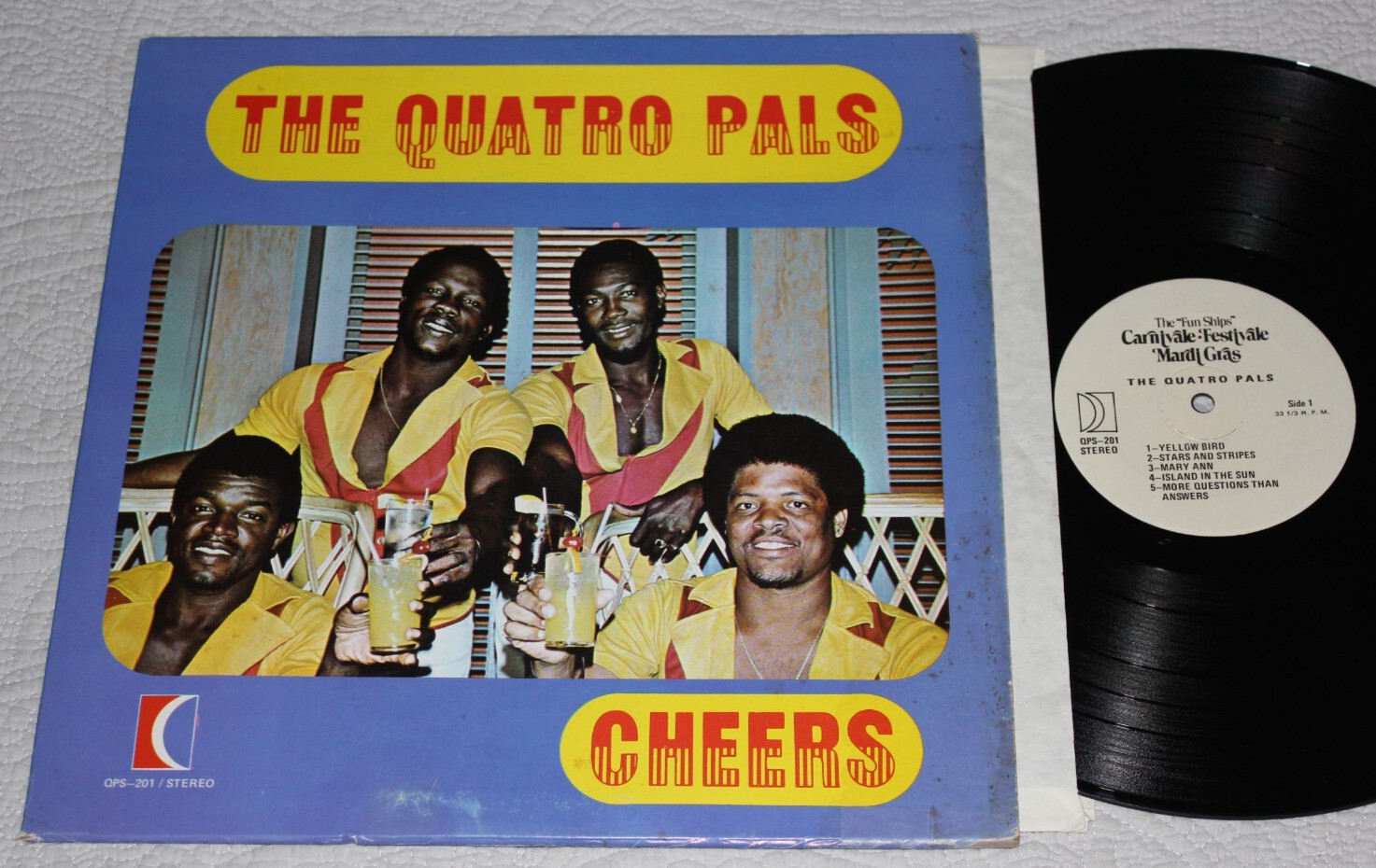 THE QUATRO PALS - Cheers  (Rare Calypso/Reggae Vinyl LP)  Signed/Autographed