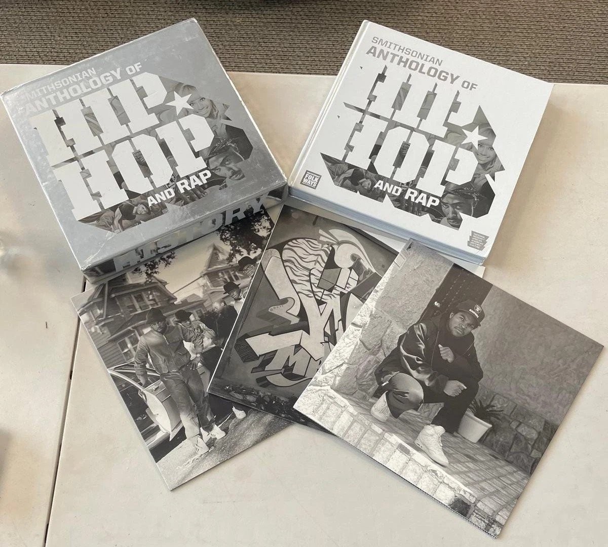 SMITHSONIAN ANTHOLOGY OF HIP-HOP & RAP CD BOX SET + BOOK - USED MISSING DISC 1