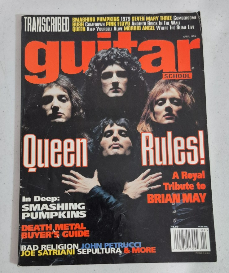 Queen Rules Vintage Guitar School Magazine 1996 Freddy Mercury Brian May Lyrics