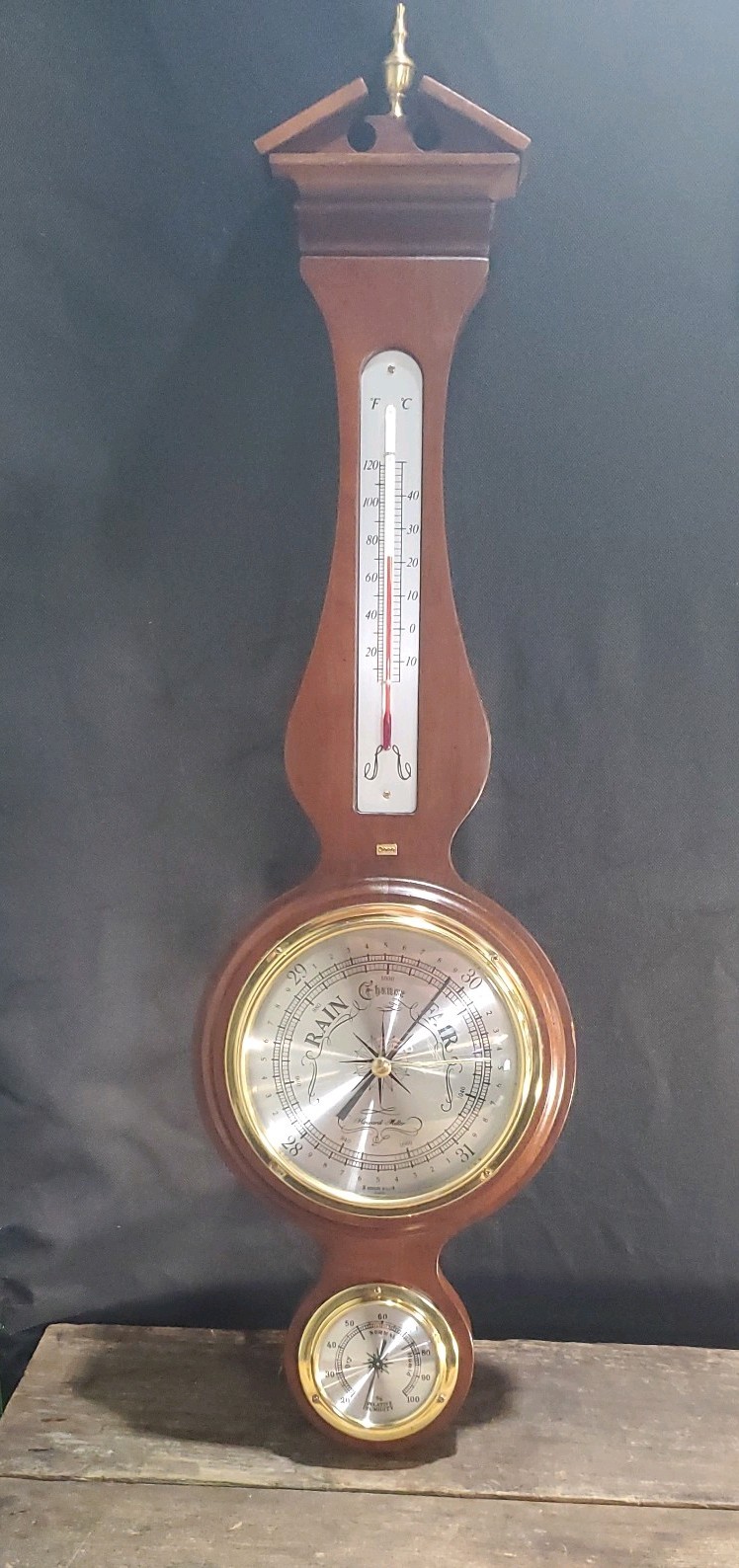 Howard Miller Banjo Wall Barometer, Thermometer & Hydrometer, Mod #612-712 Japan