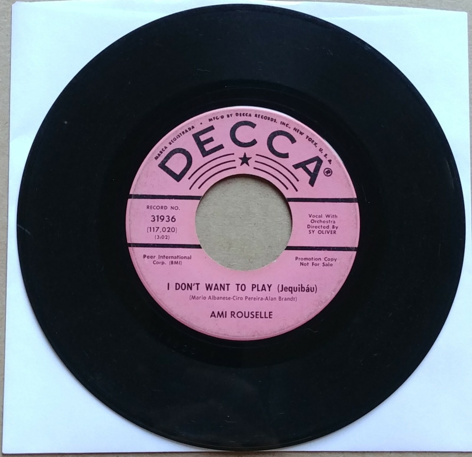 AMI ROUSELLE I Don't Want To Play DJ PROMO 45 7