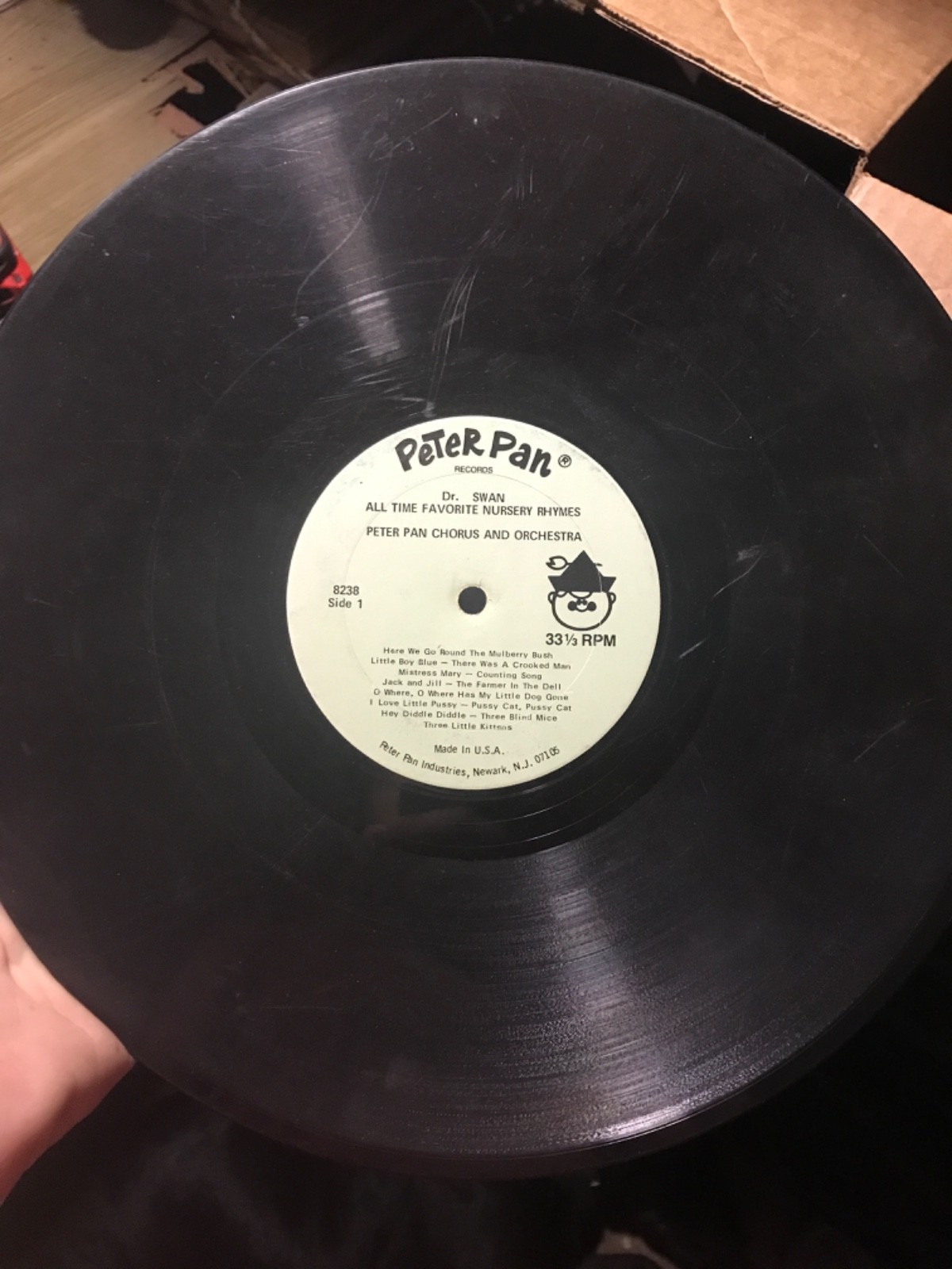 Dr. Swan All Time Favorite Nursery Rhymes-33 1/2 vinyl album - Peter Pan chorus