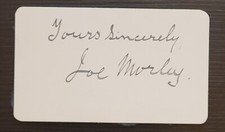 JOE MORLEY AUTOGRAPH BANJO MUSICIAN SCARCE SIGNED (1867-1937) WOW picture
