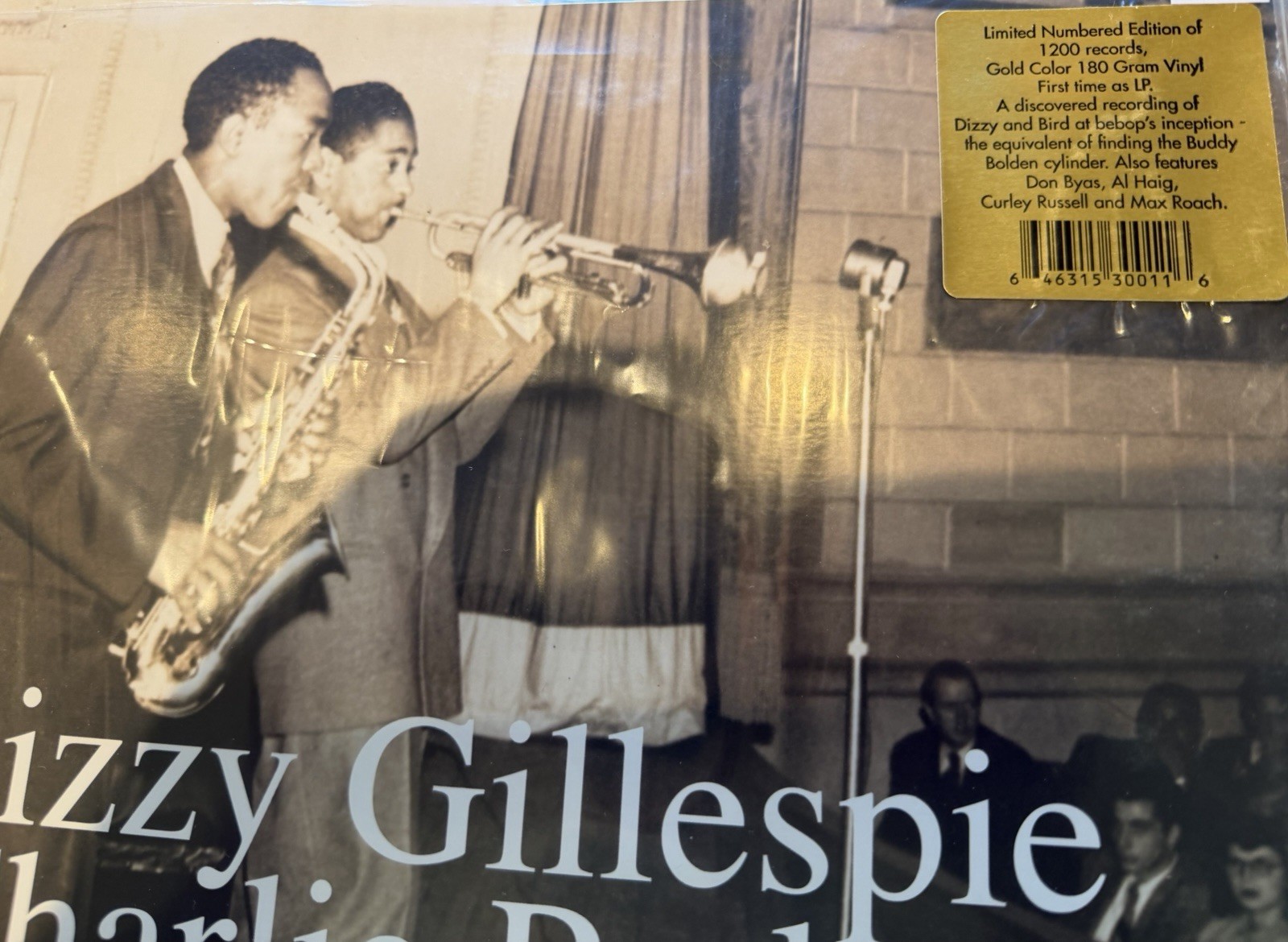 Dizzy Gillespie and Charlie Parker Town Hall, New York City June 22, 1945 LP