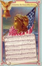 LYRICS COLUMBIA, THE GEM OF THE OCEAN EMBOSSED picture