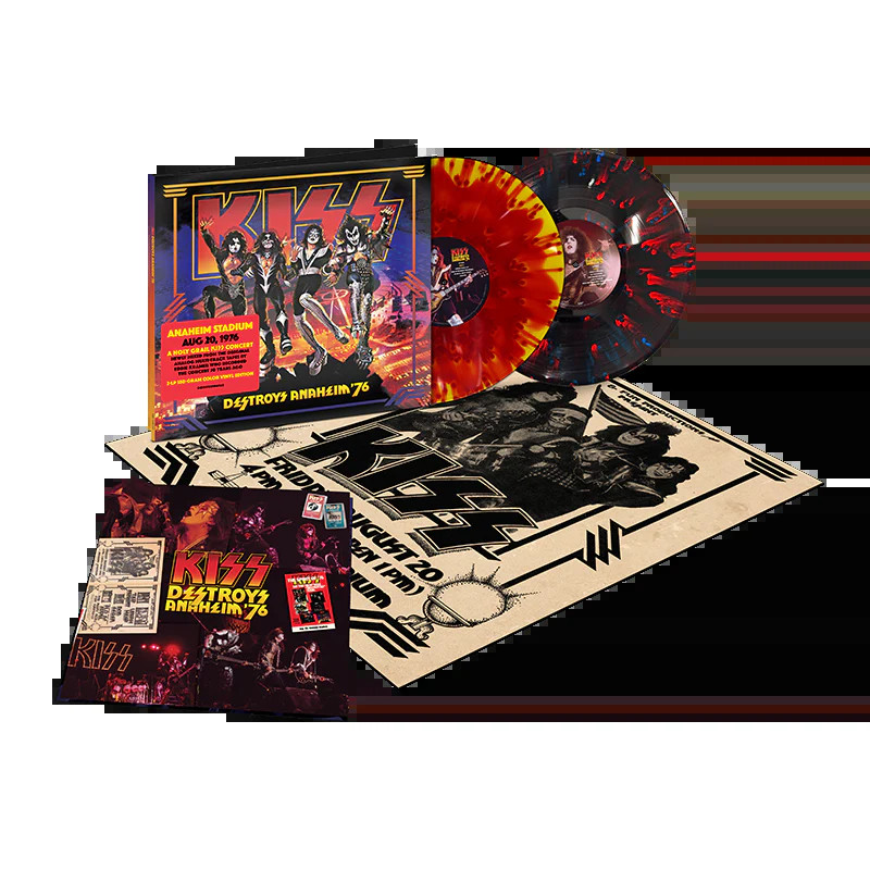 KISS Destroys Anaheim '76 2LP Destructive Fire Anaheim Apocalypse Color Vinyl