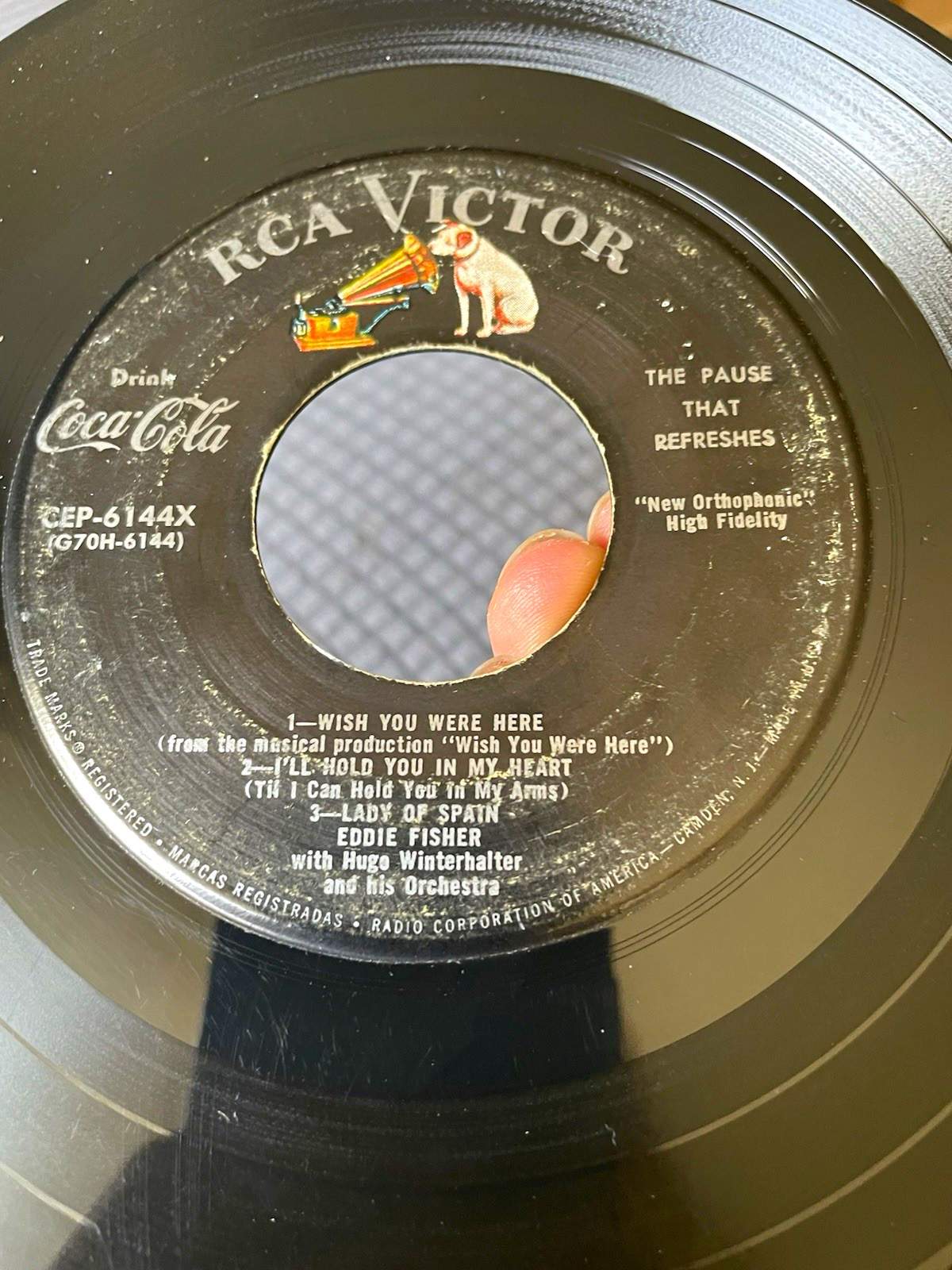 Eddie Fisher Coke Time Coca-Cola 1953 RCA CEP-6144X 45 RPM EP Original Plays VG