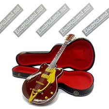 Mini Guitar George Harrison coutry + case shaped box 1:4 miniature collectible picture