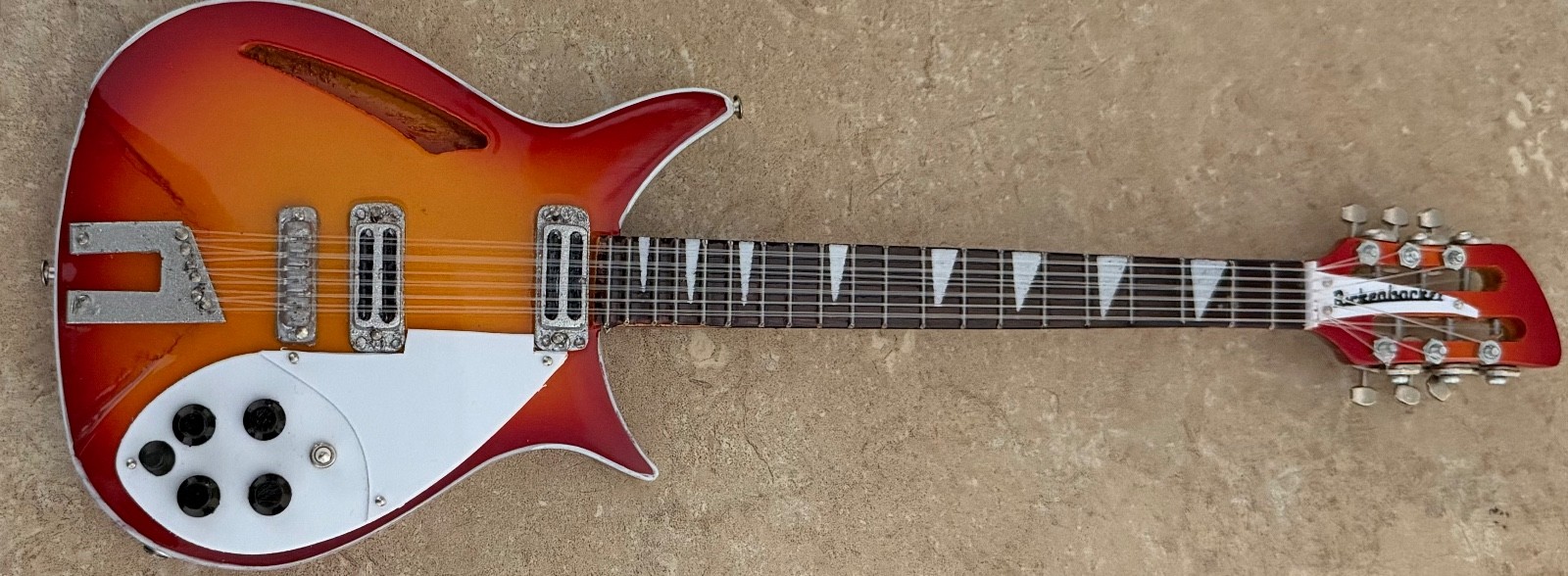 Axe Legends Mini Guitar - Rick 330 Style Collector Model Guitar