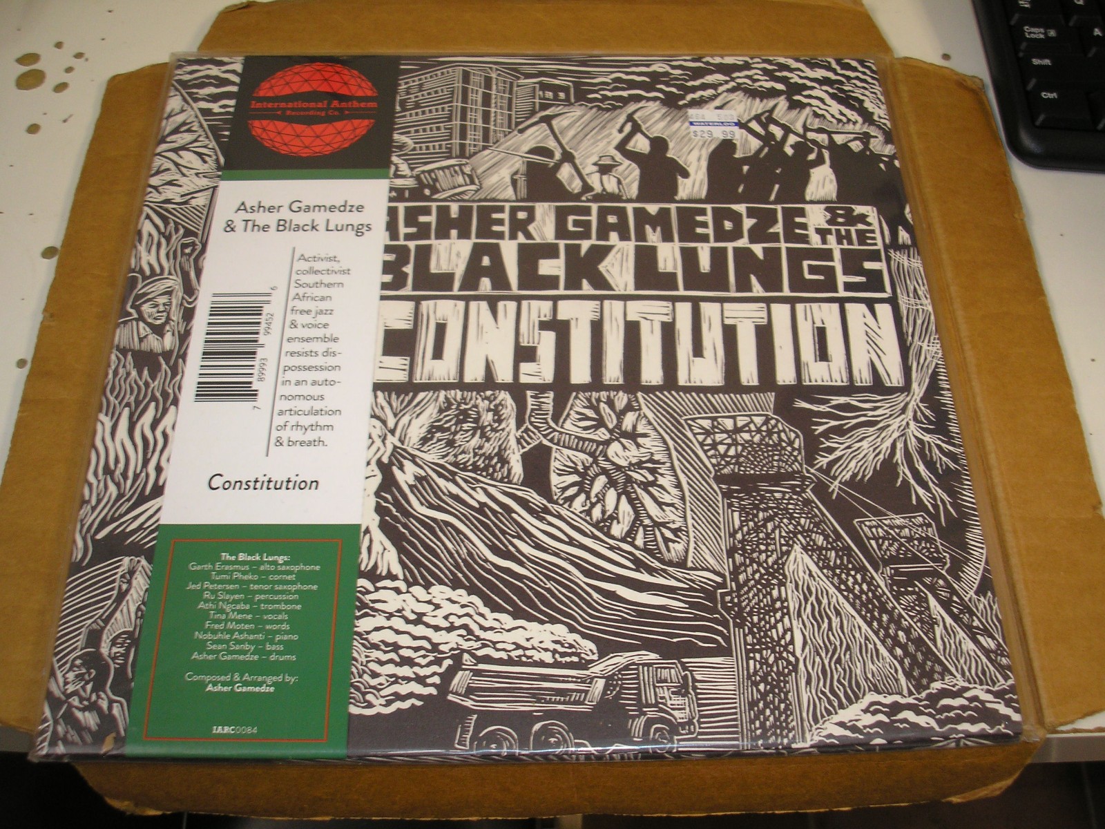 Asher Gamedze & The Black Lungs - Constitution double LP new jazz Intl Anthem