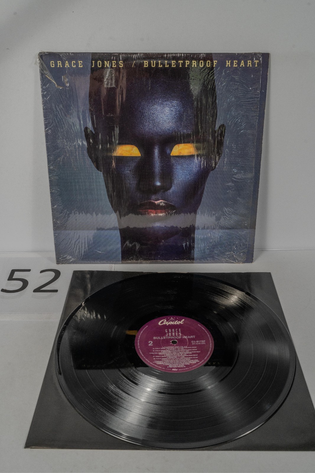 Grace Jones Bulletproof Heart LP Capitol C1-91737 Orig 1989 DMM C+C Music VG+