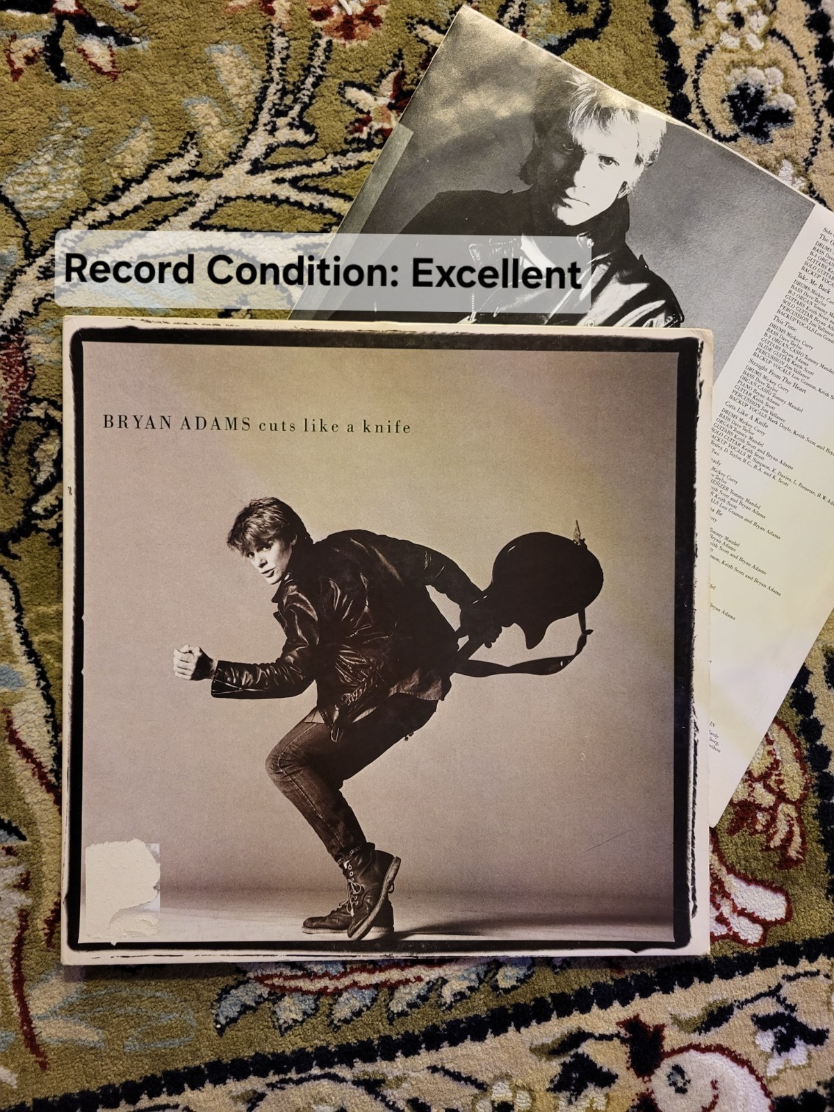 Bryan Adams Cuts Like a Knife - Vinyl LP 1983 - Excellent SP-6-4919