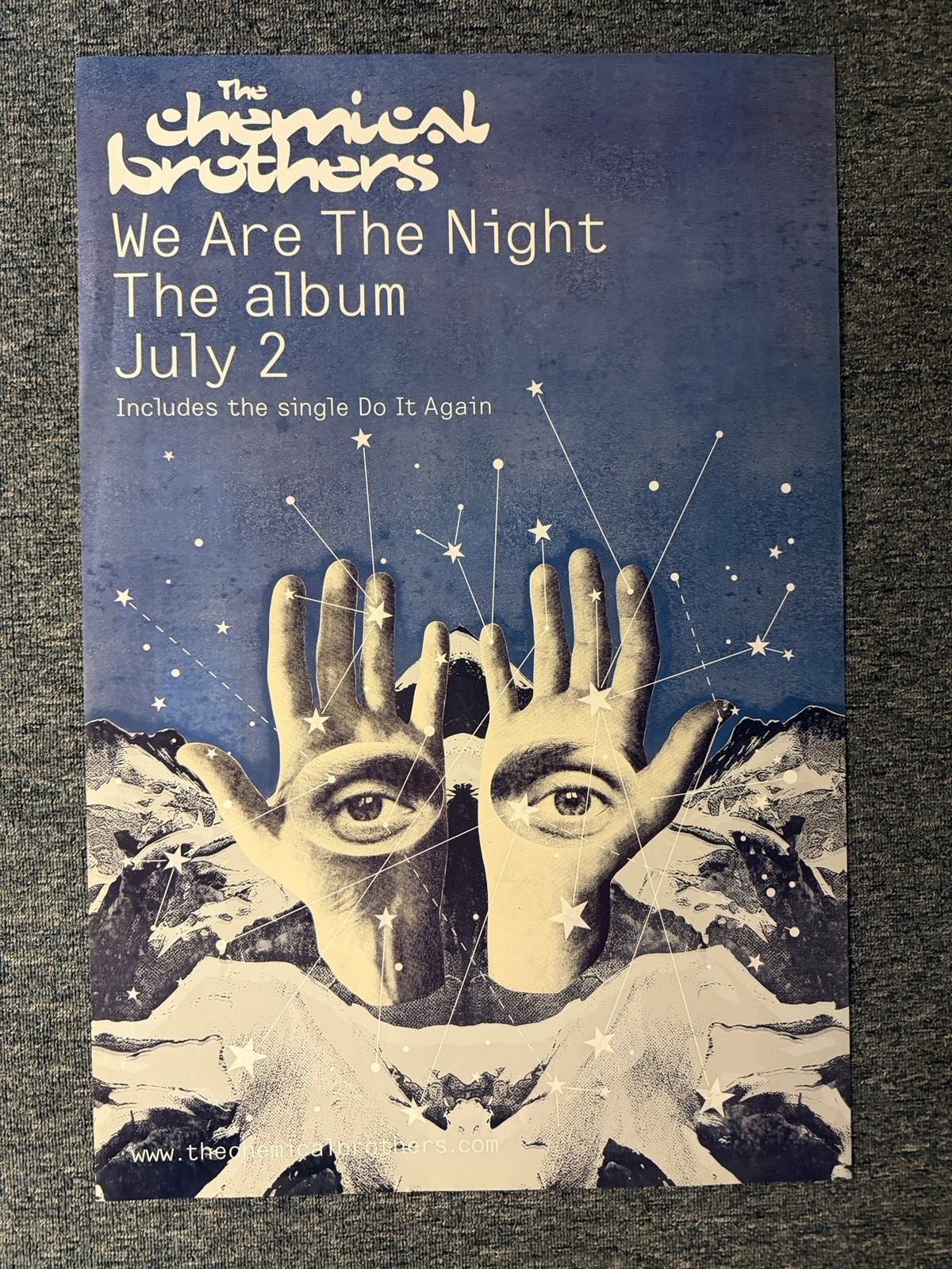 SUPER RARE VINTAGE 83x50cm CHEMICAL BROTHERS - WE ARE . 2007 RECORD SHOP POSTER